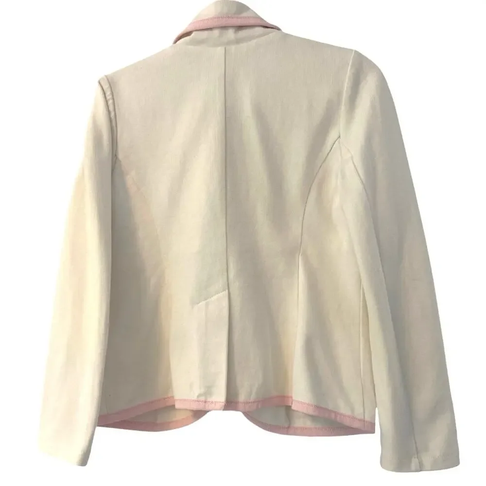 Polo Ralph Lauren adorable white and pink country club girl blazer cotton 4/4T - Picture 6 of 6